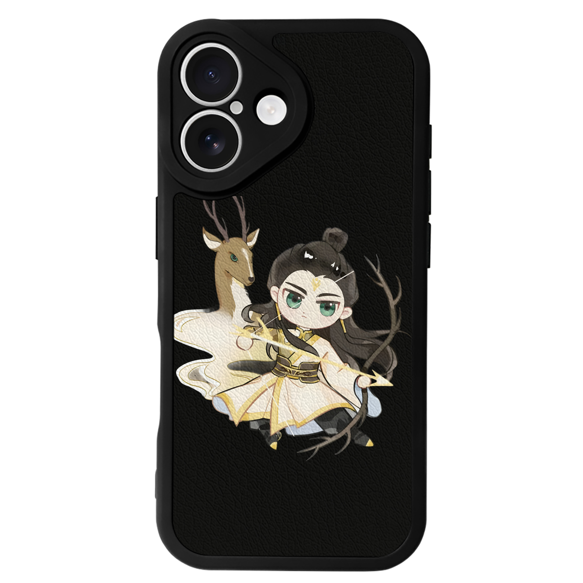 （画像用） Ne Zha 2 ナタ 魔童の大暴れ 【iPhone 16シリーズ対応】シリコンスマホケース（レザー調） 材質：シリコン